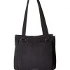 Vera Bradley Handbags Microfiber Multi-Compartment Shoulder Satchel Purse, Classic Black