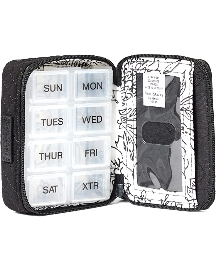Vera Bradley Bag and Travel Accessories Microfiber Travel Pill Organizer 3 Vera Bradley Bag and Travel Accessories Microfiber Travel Pill Organizer - Image 3