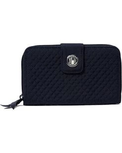 Vera Bradley Wallets Microfiber Turnlock Wallet with RFID Protection